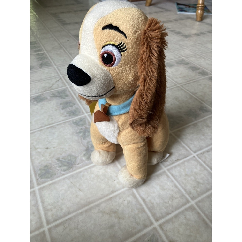 Disney Lady‎ and the Tramp  Lady Plush Toy Stuffie 12" Collar with tag